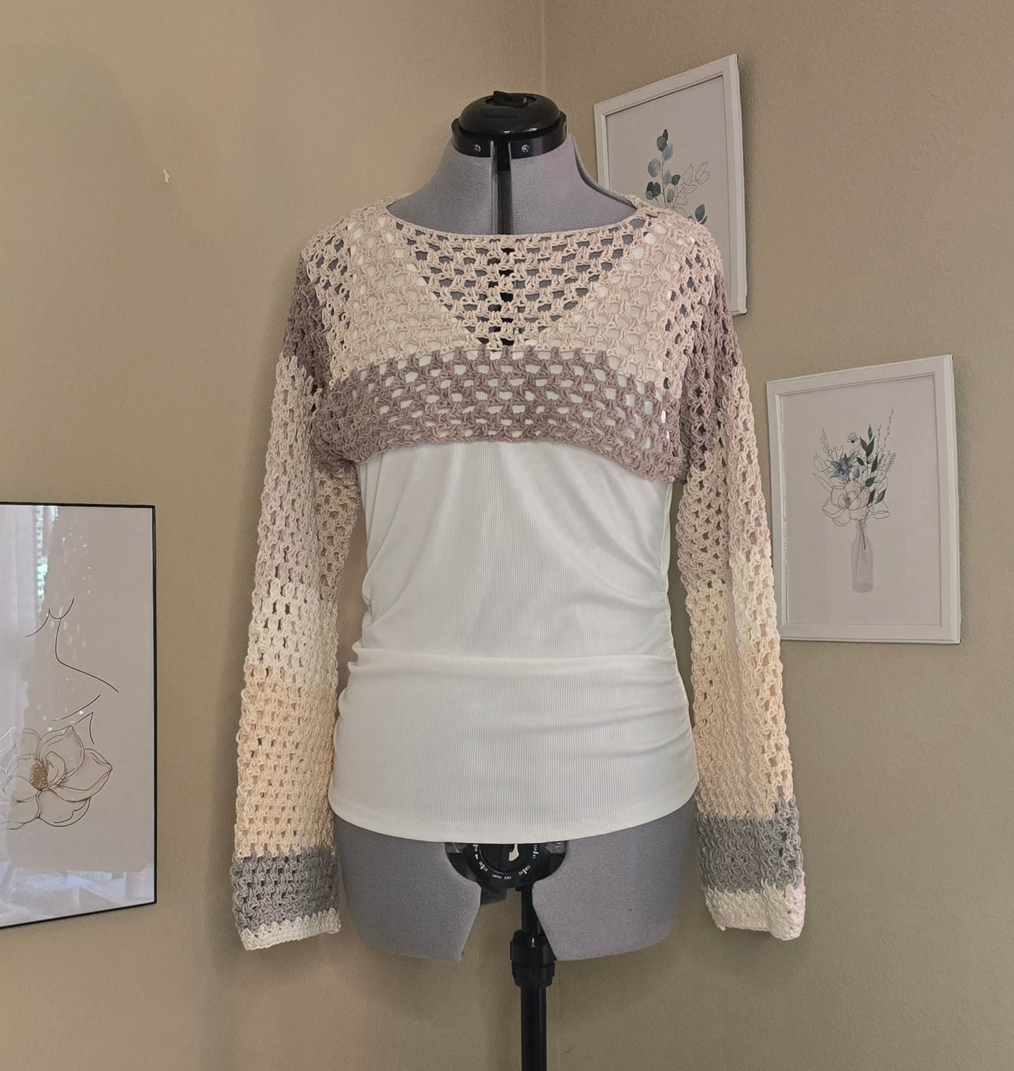 Neutral Bolero/Shrug - Size M