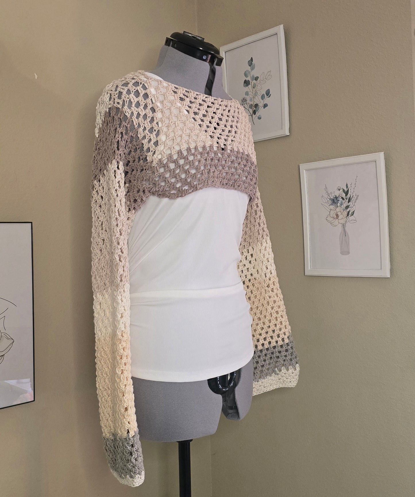 Neutral Bolero/Shrug - Size M