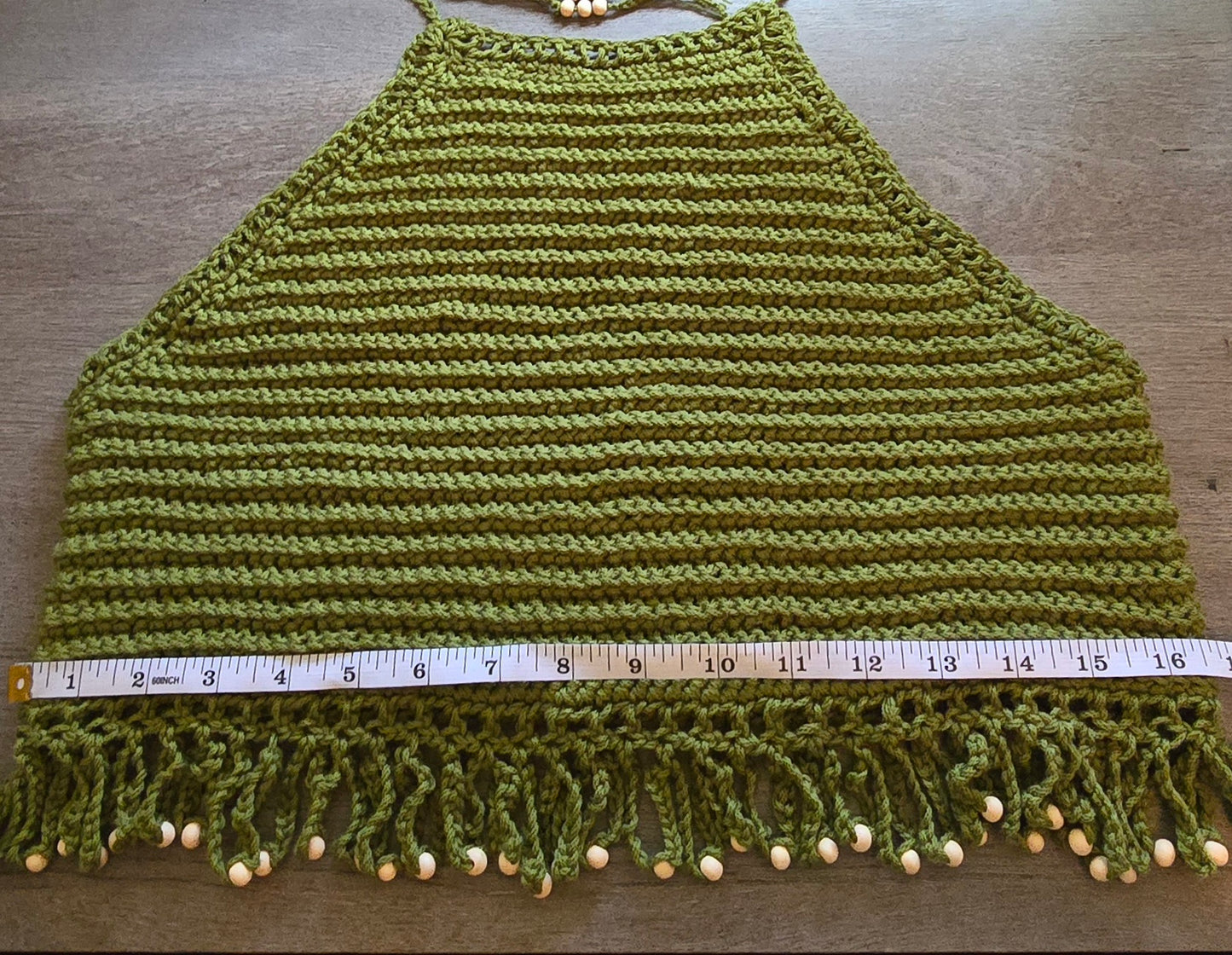 Tassel Halter Top - Size M