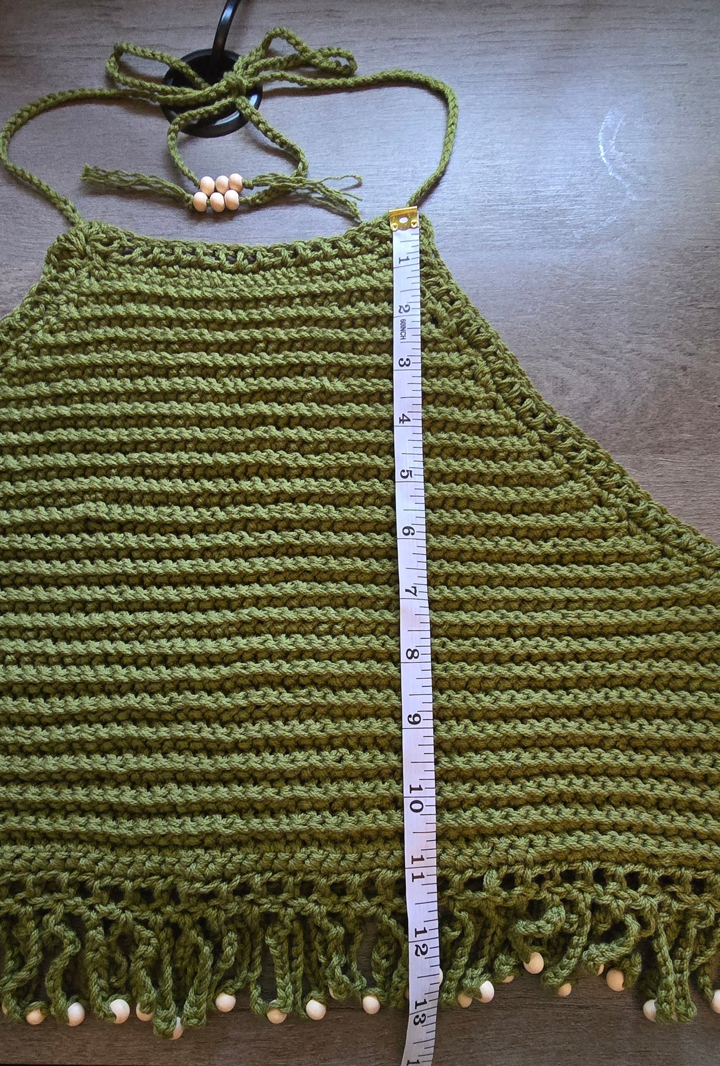 Tassel Halter Top - Size M