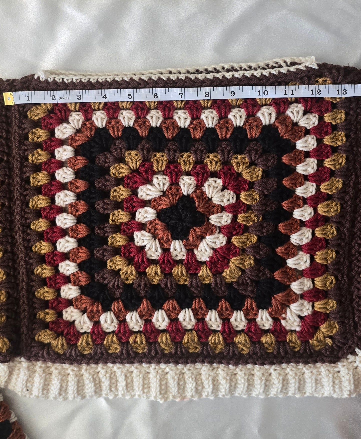 Cropped Granny Square Sweater