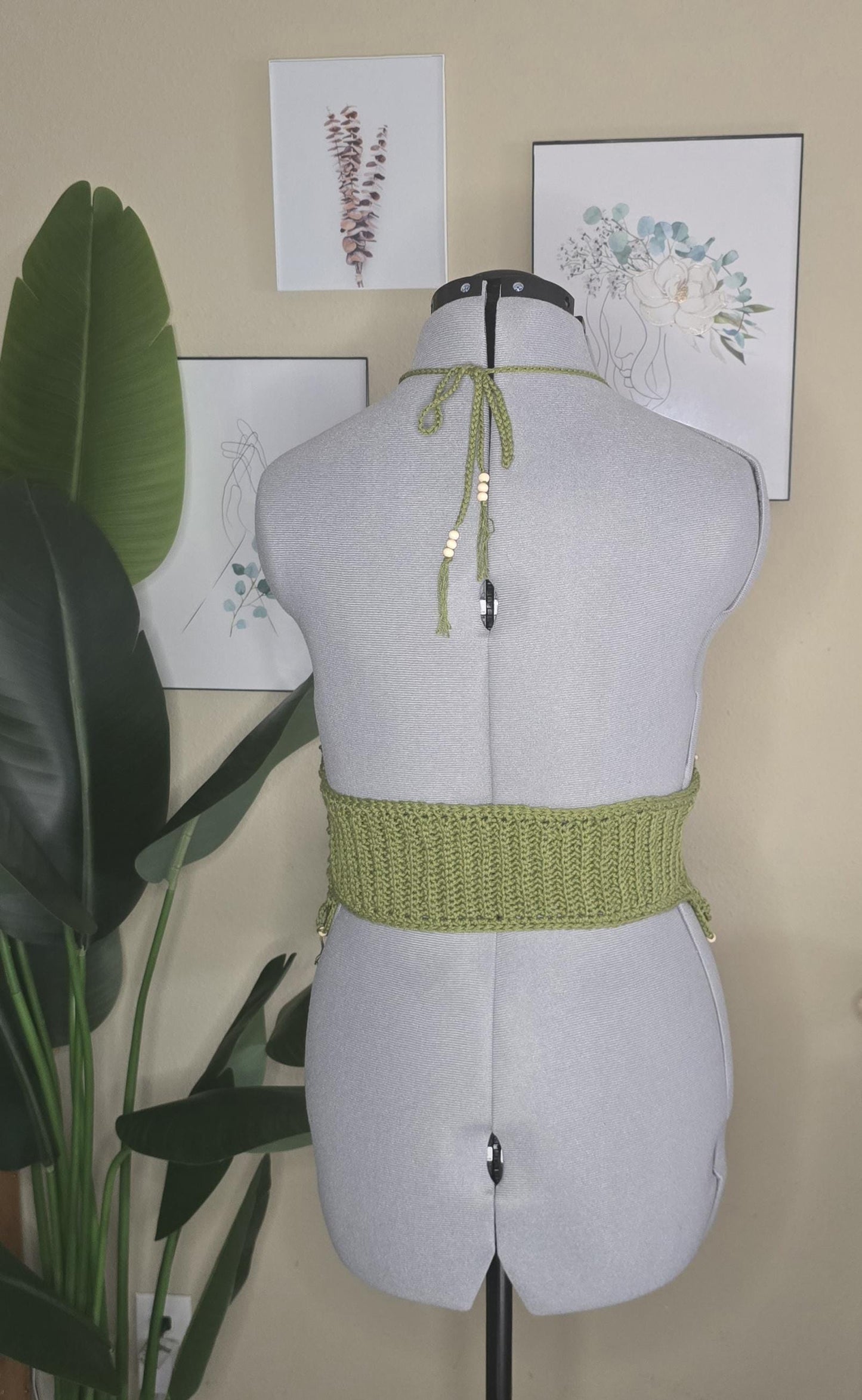 Made to Order Crochet Tassel Halter Top