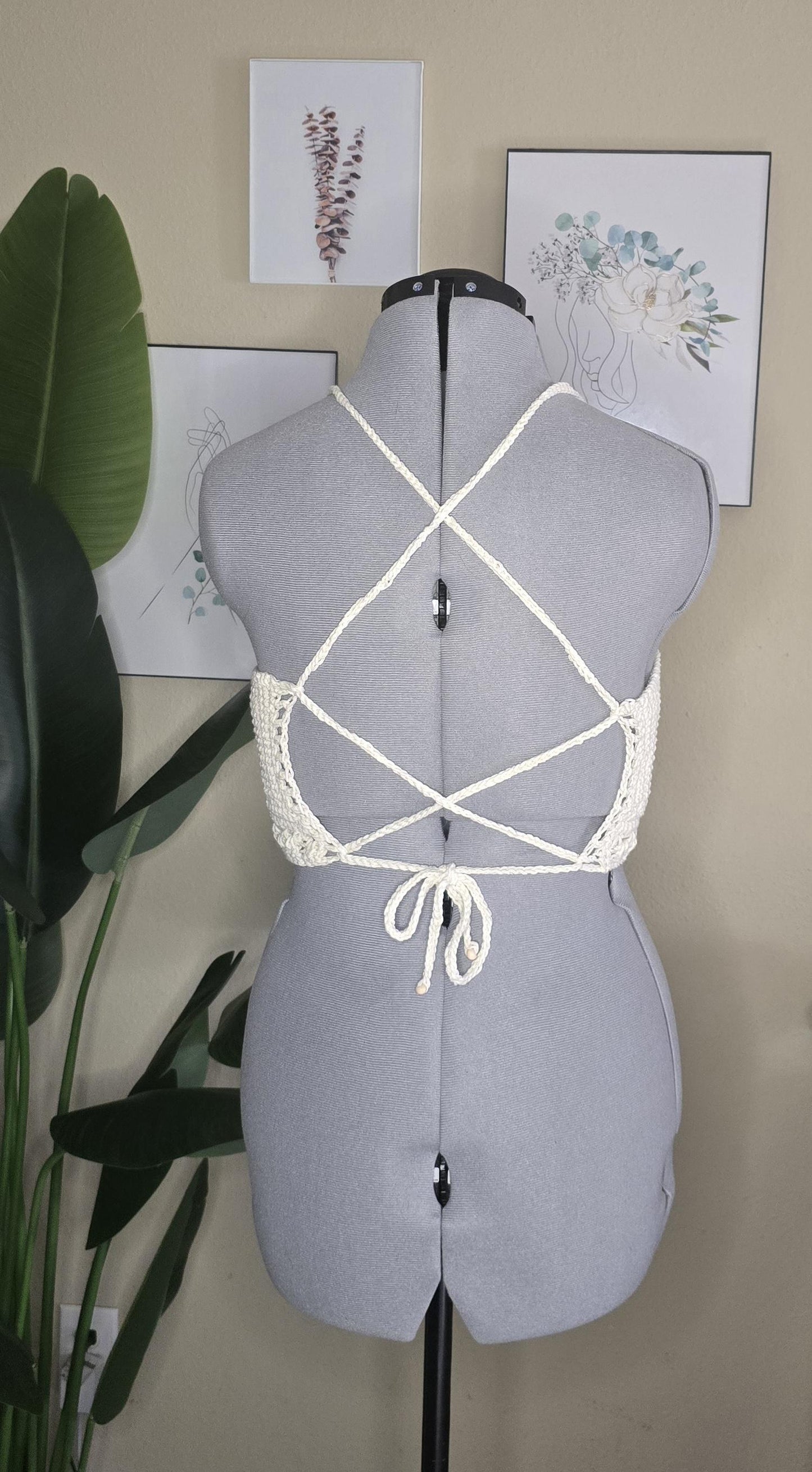 Made to Order Peep-Show Cut Out Crochet Top