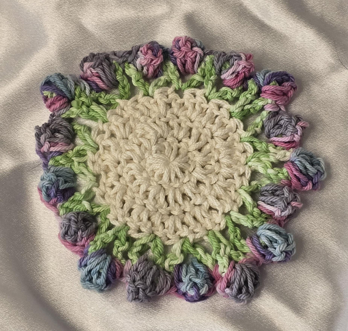 Flower Bouquet Coaster & Basket - Set of 4