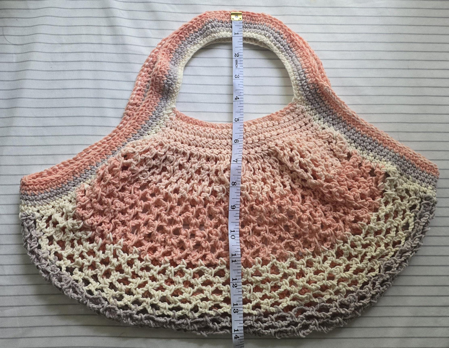 Made to Order Crochet Mesh Market Bag - Small Handle