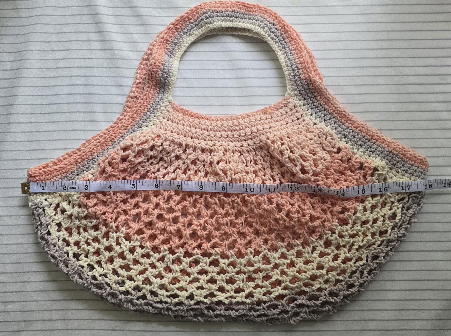 Made to Order Crochet Mesh Market Bag - Small Handle