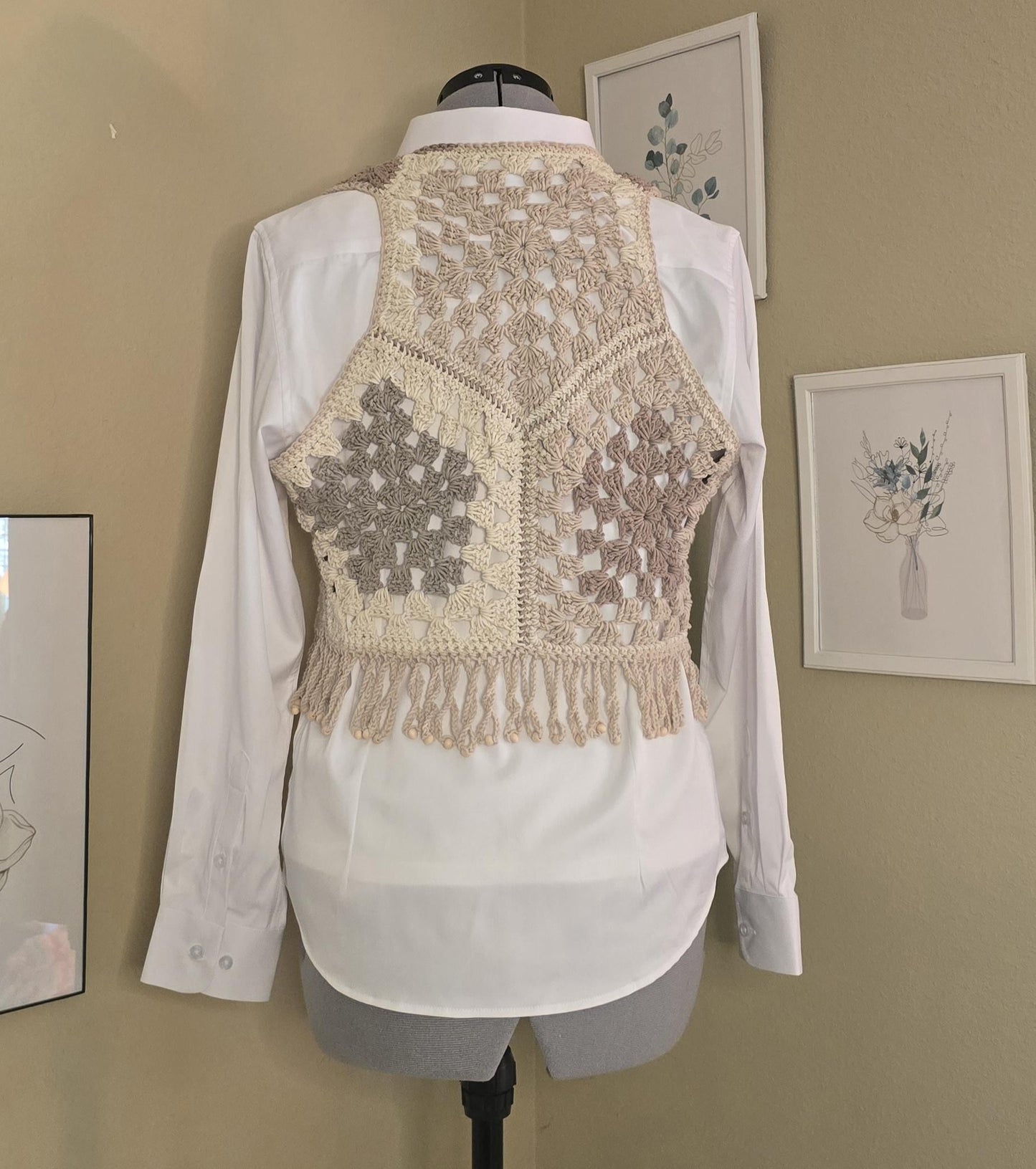 Boho Neutral Vest