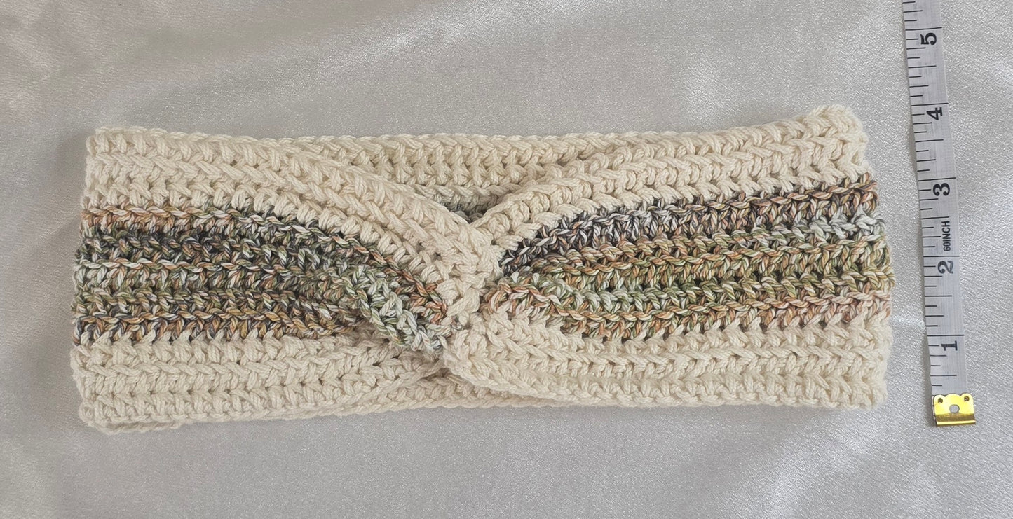 Cozy Neutral Twist Ear Warmer