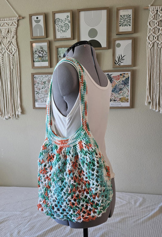 Large Crochet Mesh Market Bag