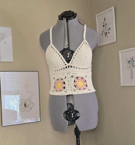 Made to order Crochet Flower Tankini